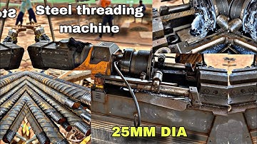 Tmt bar threading machine high speed  process| instant output| India | Construction site | Mangalore