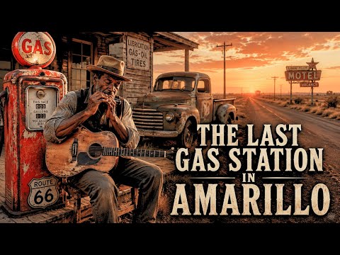 Raw American Highway Blues 1940s | Acoustic Guitar & Harmonica | The Last Gas Station in Amarillo