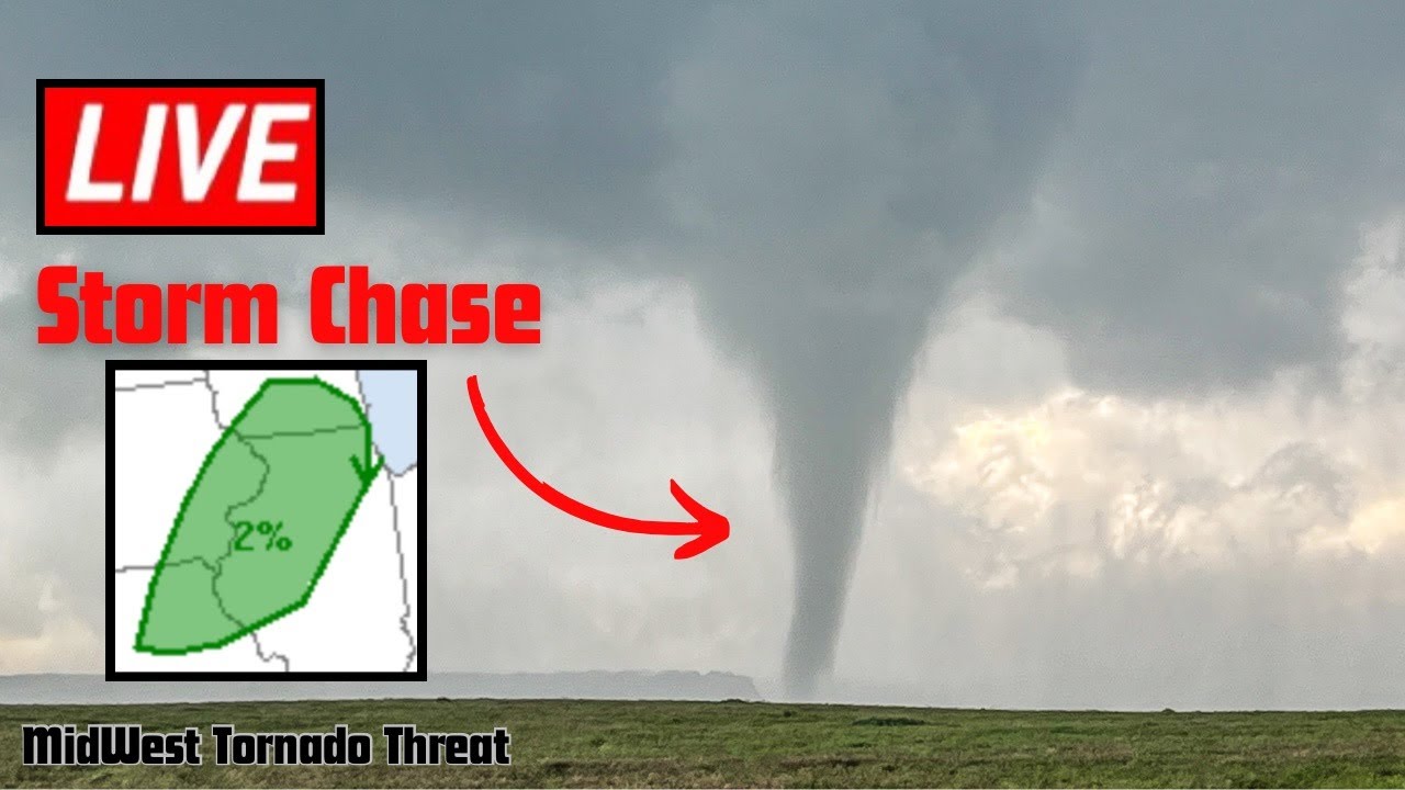 Live Storm Chaser: Marginal Tornado Threat In The Midwest - YouTube