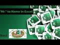Add Mr/Sir to name in Excel @MicrosoftExcelacademy7