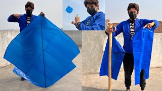 Shopping Bag Kite Making And Flying Big Kite Making Tutorial Kite Diy Crafts Tarzan Kites