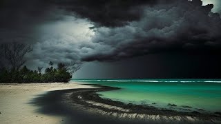 Huge waves and strong wind. Cyclone Freddy hits Mauritius. Natural disasters