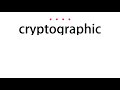 How to Pronounce 'Cryptographic' Correctly | Clear American Accent Guide 🔑