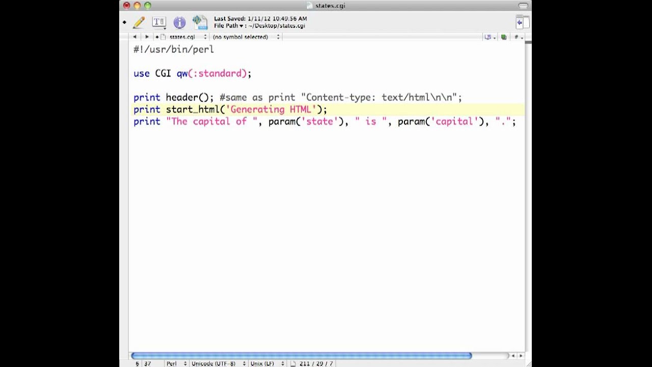 Printing HTML Using CGI - YouTube