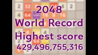 2048 World Record || Highest score - 429,496,755,316 || Max Tile - 1,073,741,824 screenshot 5
