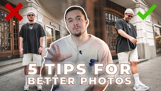5 Simple & Easy Tips for better Outfit Pictures (Posing TIPS) 