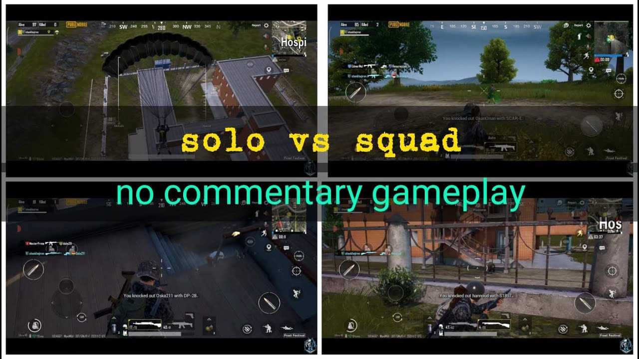 Pubg Mobile gameplay(23) Solo vs Squad Without commentary - YouTube