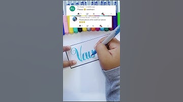 Vaishnavi 🥰 name calligraphy || doms brush pen calligraphy || calligraphy name writing #short
