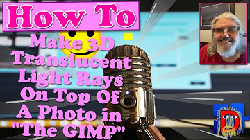 Tutorial to make a 3d light ray overlay on a photo in the gimp.