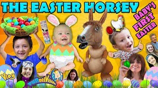 Baby Shawn's First Easter Vacation Surprise Egg and Hunt The Easter Horsey FUNnel Family Vlog