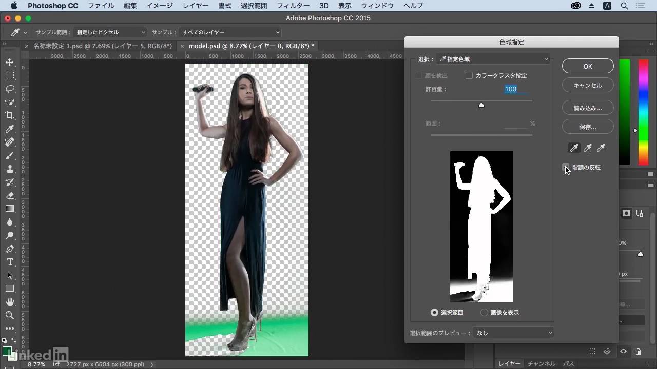 Photoshop 画像合成テクニック グリーンバックからマスクを作成 Lynda Com 日本版 Youtube