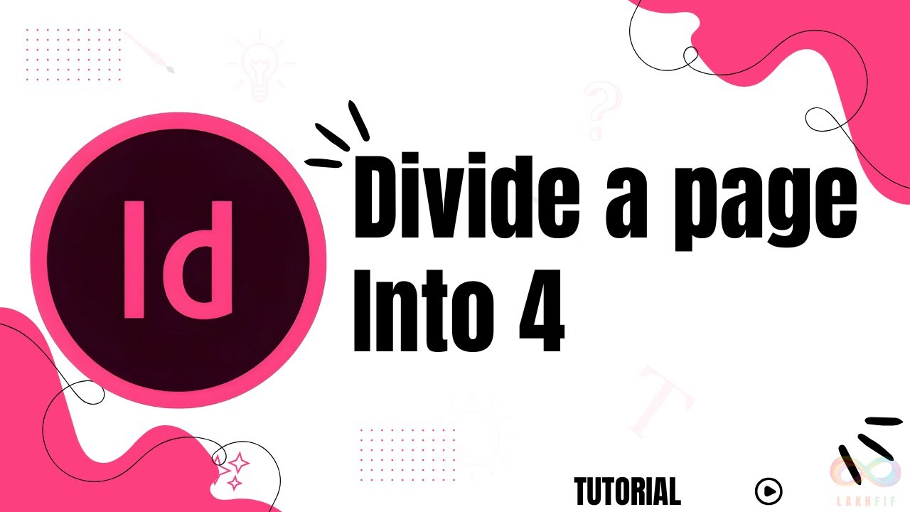 How to divide a page into 4 in InDesign - YouTube