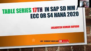 Famous Table series 17th in S4 HANA or ECC Net Worth