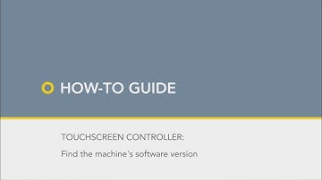 How to find the machine software version on Astell autoclave touchscreen controller