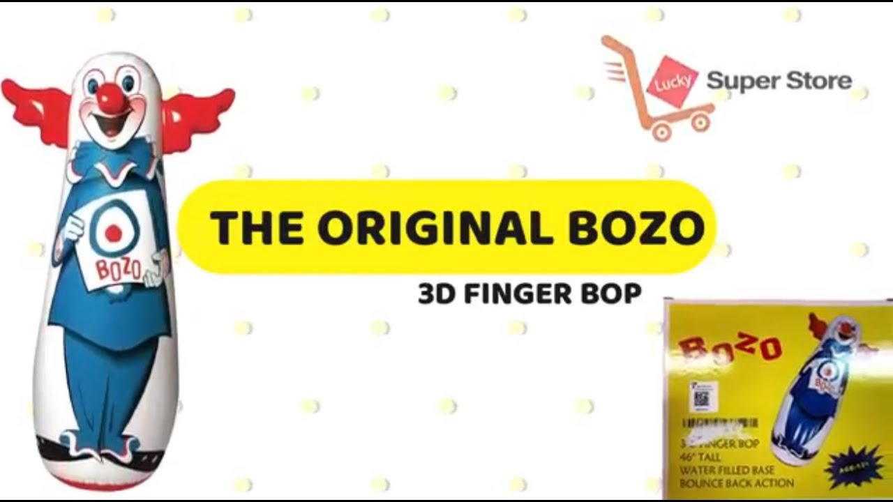 BOZO Inflatable 3D Finger Bop Bag Punching Bag Kids Toys YouTube