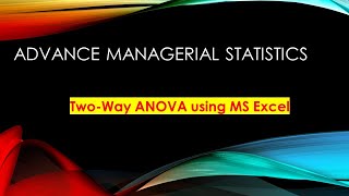 Celebrity Two-Way Analysis of Variance (ANOVA) using MS Excel Net Worth
