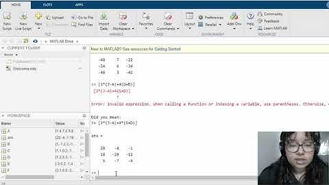 Operaciones con matrices en MATLAB || Métodos Numéricos