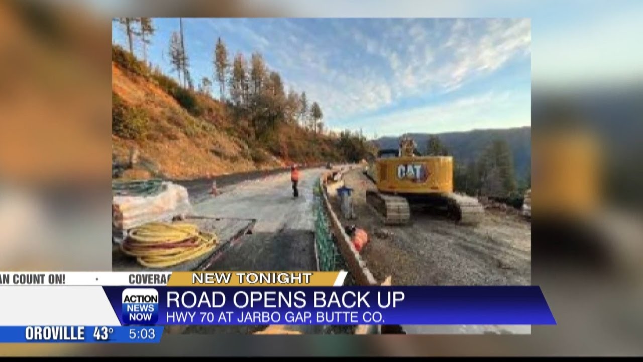 Caltrans District 3 will reopen Highway 70 at Jarbo Gap as work is suspended for winter season