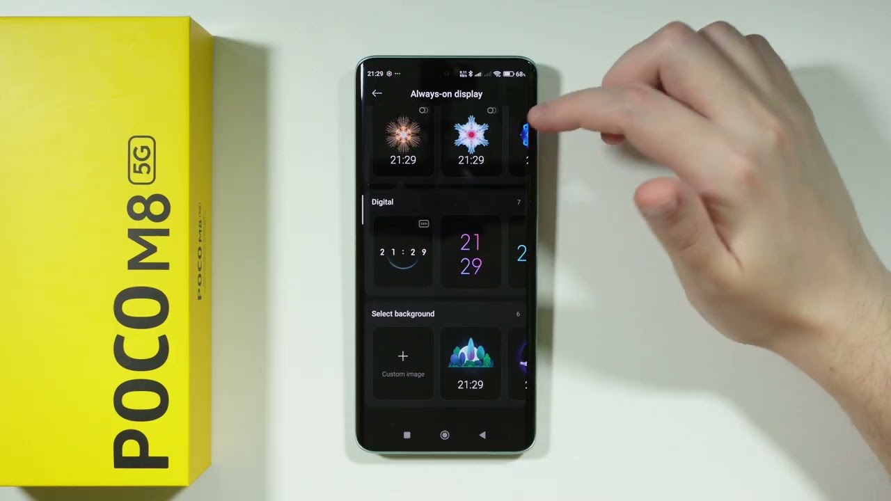 POCO M8 5G: Как настроить функцию Always On Display (Изменение темы AOD)