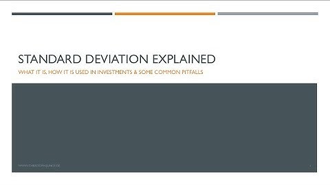 Standard Deviation and its application in Finance explained