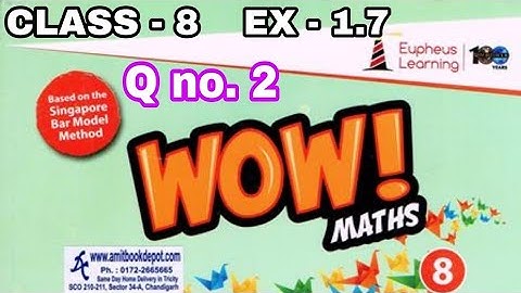 Class 8 Ex 1.7 Q No.2 #Wow Maths Book Solution Ex 1 Rational Number Cbse/Icse Vishu Tutorial
