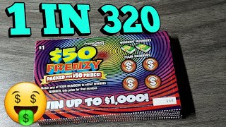 BIG WIN $1 $50 FRENZY  ARIZONA LOTTERY SCRATCH OFF TICKETS