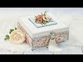 Decoupage box with 3D roses tutorial - DIY by Catherine