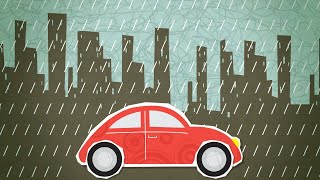 Rain Sounds on Car ☔ White Noise for Sleep 10 Hours