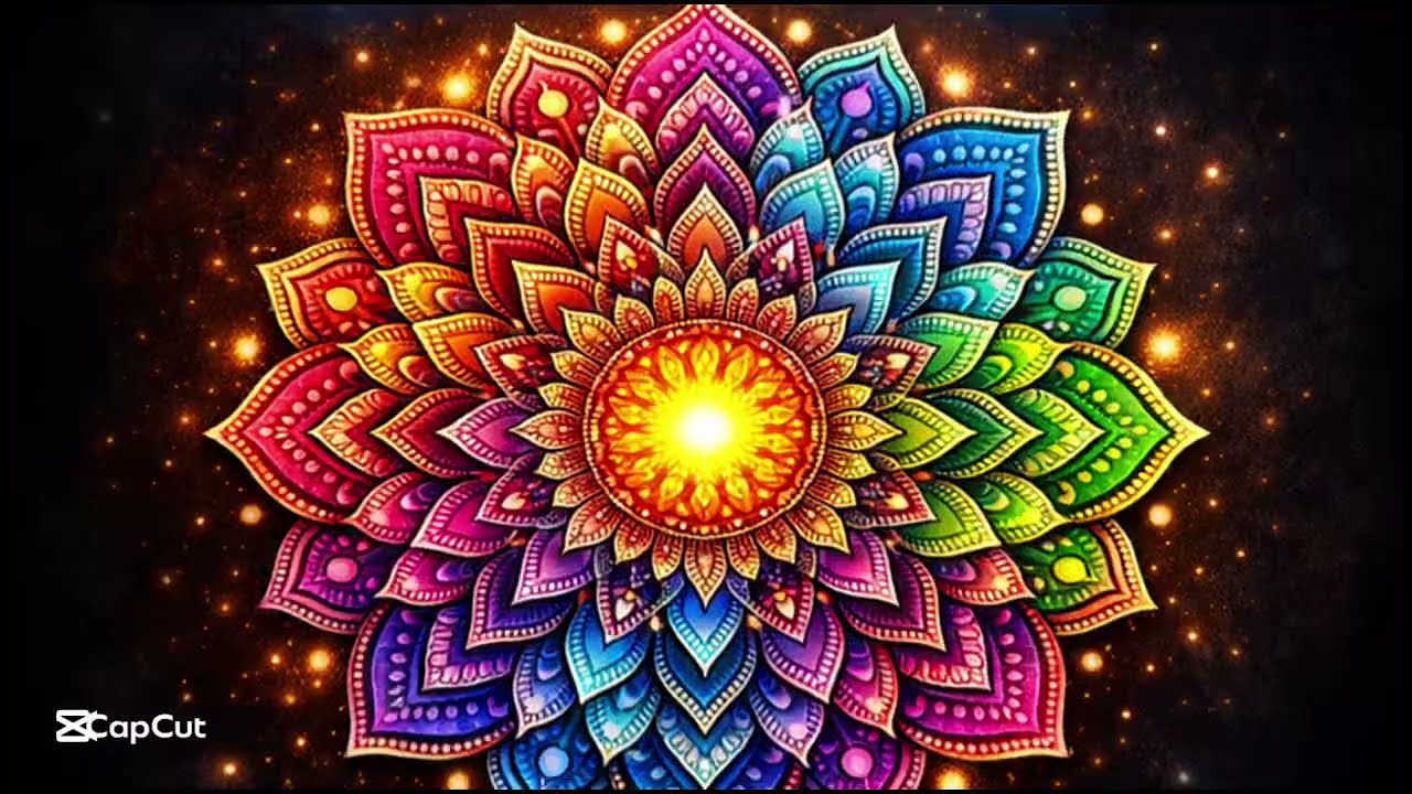 Calm & Relaxing|Relax your mind with this colorful mandala 🌸 🌈|Mandala magic for a calm soul ✨