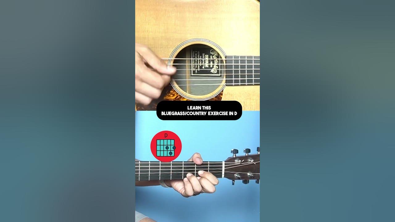 Beginner Bluegrass Guitar Lesson Exercise in D (Play Like Billy Strings) #bluegrassguitar Beginner Bluegrass Guitar Lesson Exercise in D (Play Like Billy Strings) #bluegrassguitar