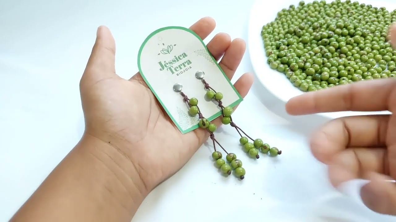 Tutorial de Biojoias - Brinco de Açaí - Passo a passo