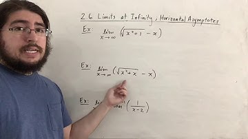 Limits at Infinity; Horizontal Asymptotes