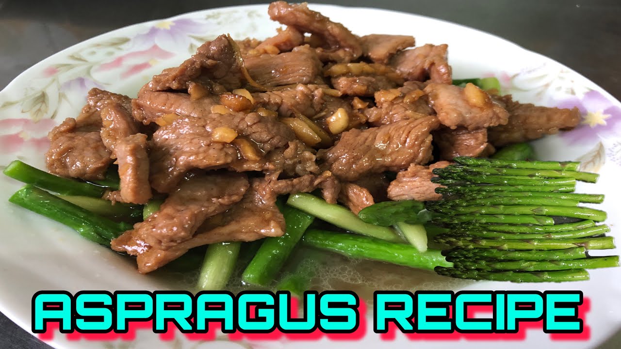 STIRFRY ASPARAGUS WITH MARINATED PORK PANLASANG PINOY ASPARAGUS GUISADO NA MAY BABOY YouTube