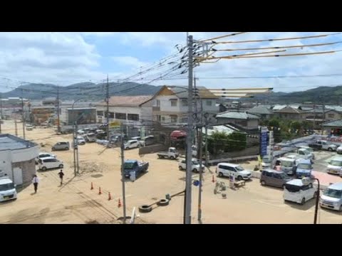 Japan floods: images of destruction in Kurashiki