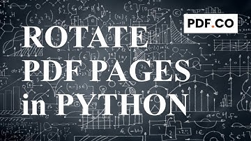 Rotate PDF Pages in Python using PDF.co Web API