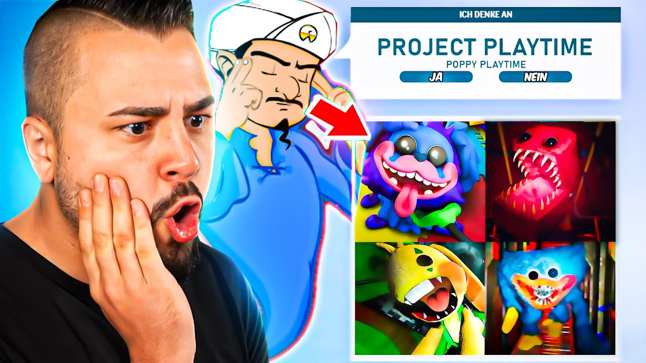 PROJECT PLAYTIME im AKINATOR FINDEN! (BOXY BOO, PJ PUG A PILLAR, HUGGY WUGGY)