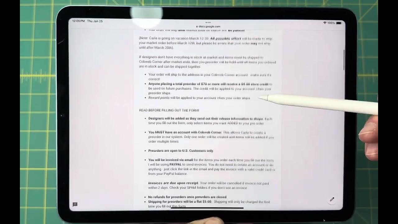 How to submit 2024 Nashville Market preorders with Cobweb Corner Cross