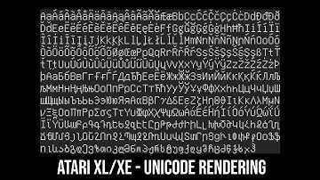 Atari XL/XE - rendering of unicode text