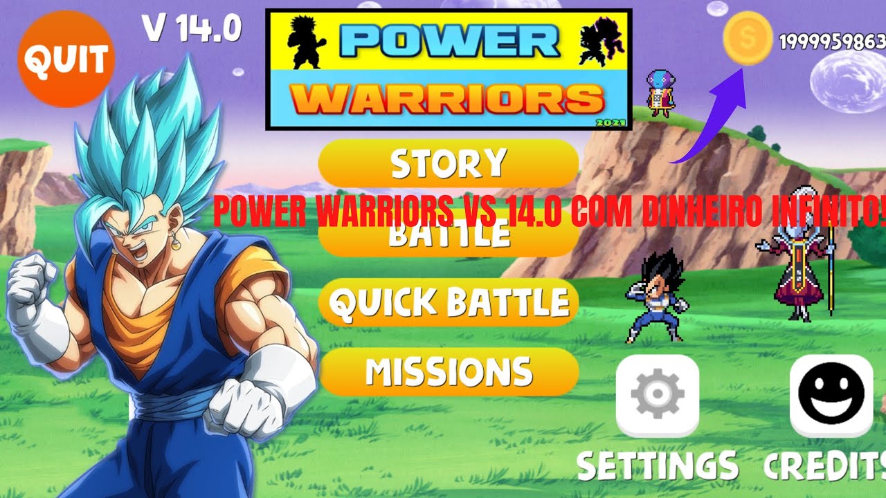 Power Warriors versão : 14.0 dinheiro infinito!!! #rumo100subs# ...