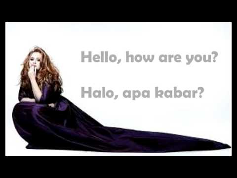 ADELE - Hello Lyrics (Eglish + Indonesia Lirik)