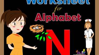Worksheets Alphabet N, kindergarten, alphabets, PDF file , alphabets,