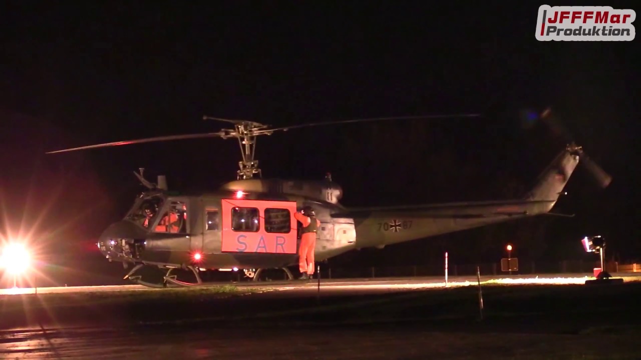 Landung und Start SAR 63 an Uniklinik Heidelberg
