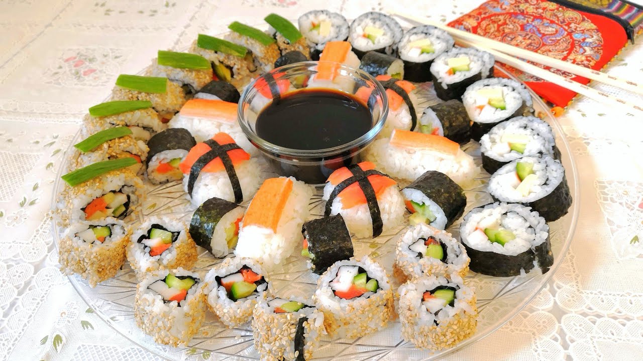 SUSHI Tayyorlash Turlari va Sirlari // HOMEMADE #SUSHI RECIPES // #СУШИ  Доманшная - YouTube