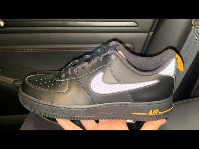 Nike Air Force 1 Low Multi-Swoosh Black Orange DZ4514-001 