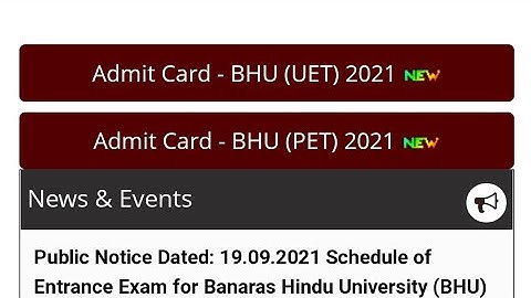 BHU ADMIT CARD RELEASED FINALLY | #BHUENTRANCE2021 #bhuentranceexam @bhu_infopedia