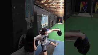 What Do You See?? 15u Pitcher Slow Motion Circle Change Up Rear View