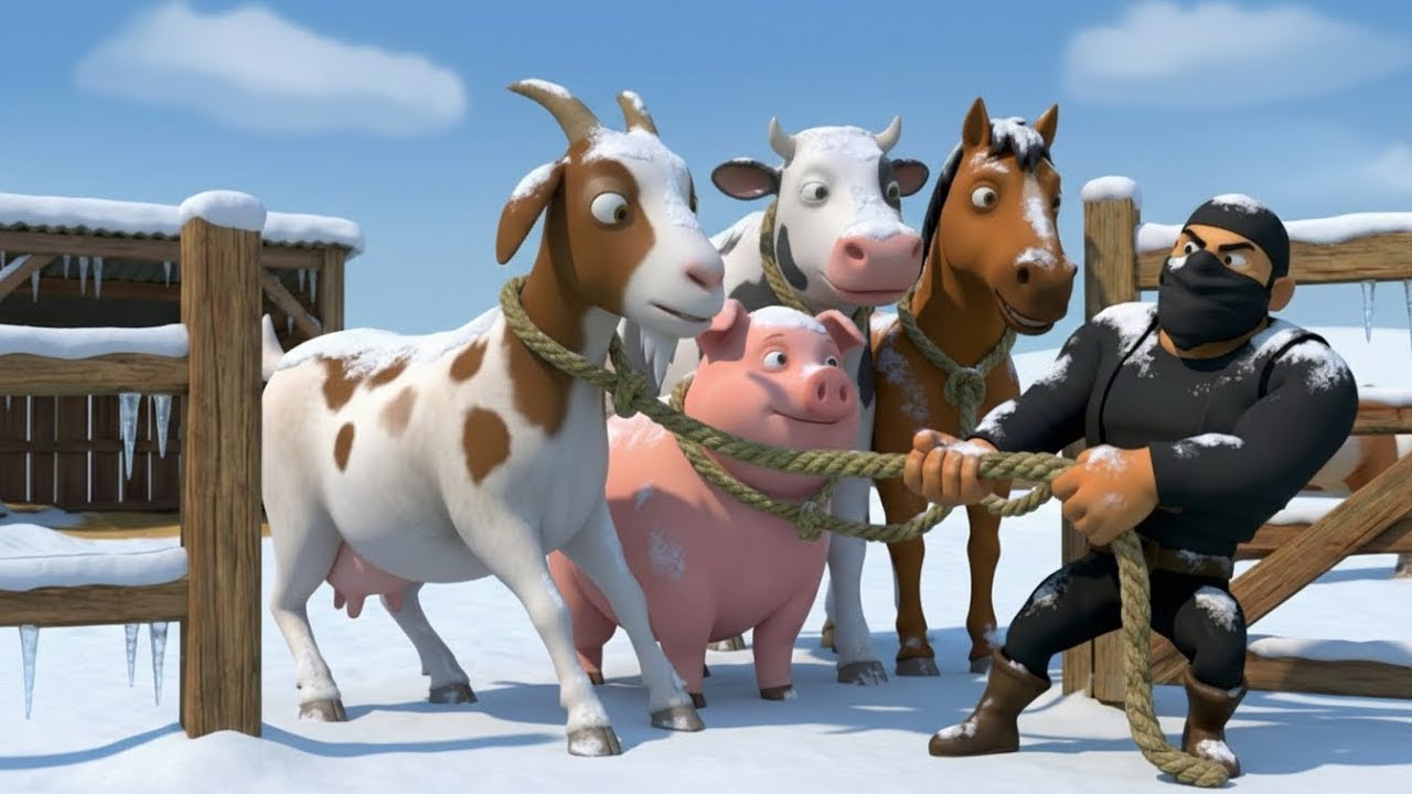 Winter Thief in Old MacDonald’s Farm 😱 Every Animal Is Gone! Police Save the Farm 🚓