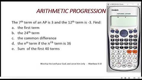 Why Struggle with Arithmetic Progression? Let Your Calculator Do The Work For You