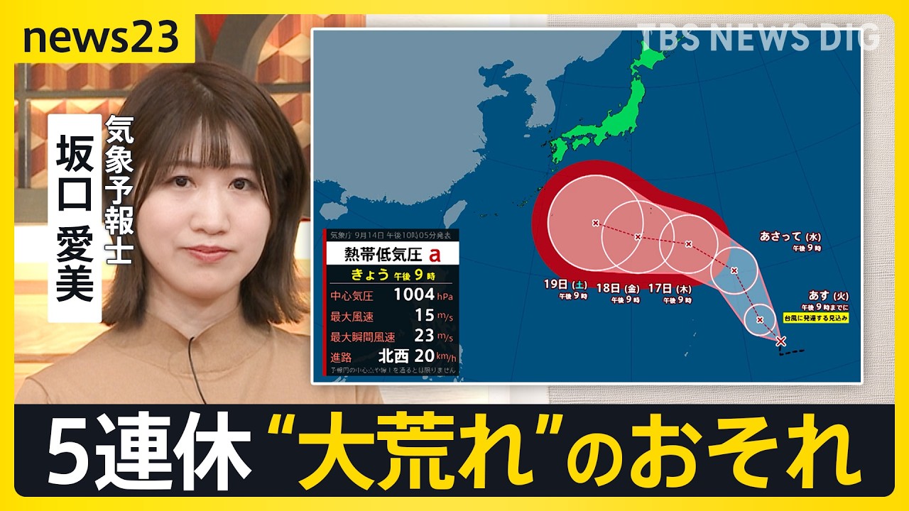 「台風25号」発生へ シルバーウィークは“大荒れ”のおそれも　欧州では熱波の死者2万5000人超…世界的な異常気象の背景に“スーパーエルニーニョ”【news23】｜TBS NEWS DIG