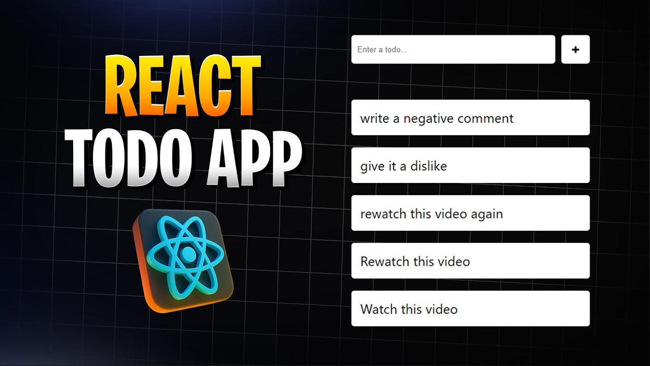 Build a React Todo App (Beginner Tutorial) - YouTube